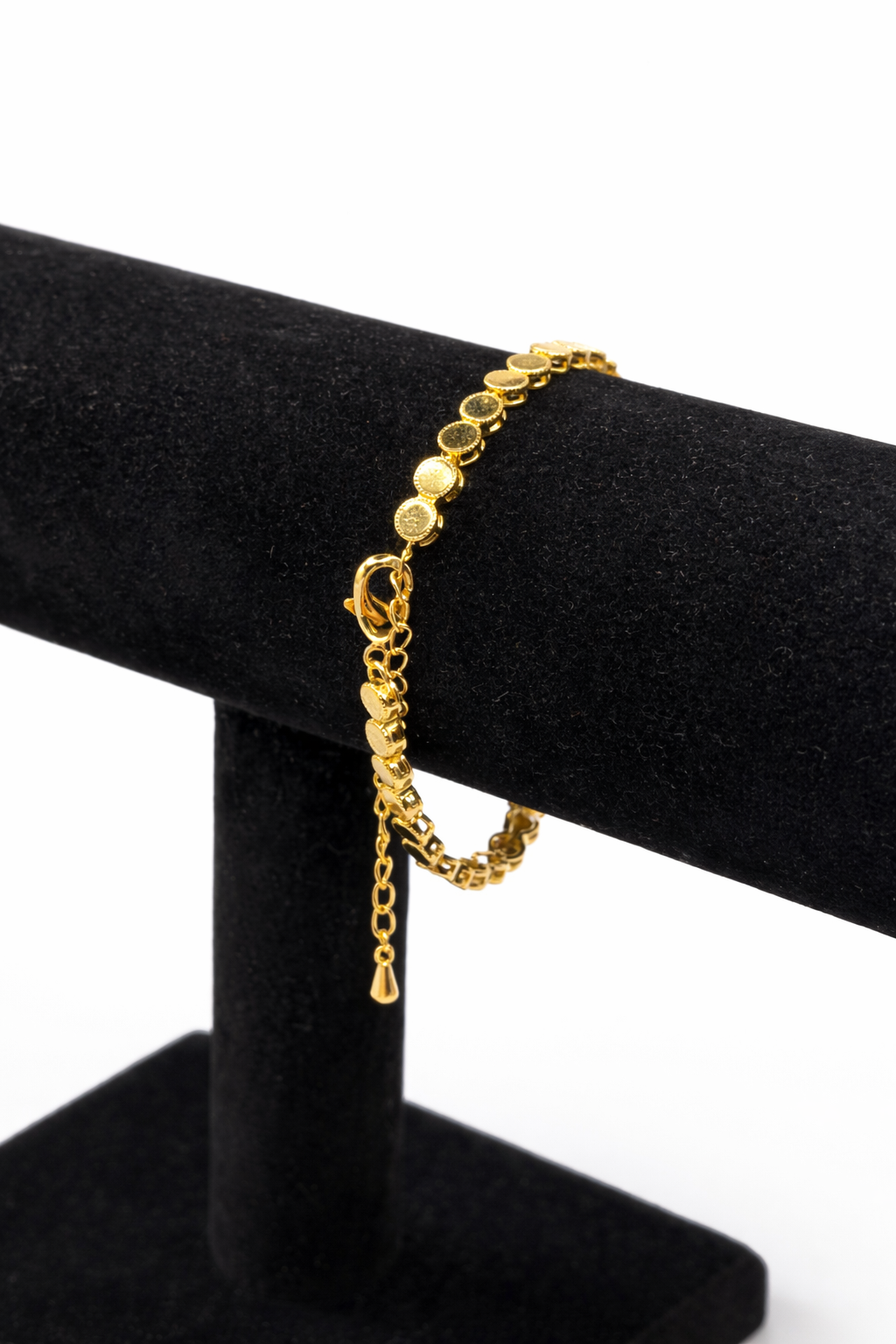 Engraved Coin Medallion Bracelet – Gold Colored