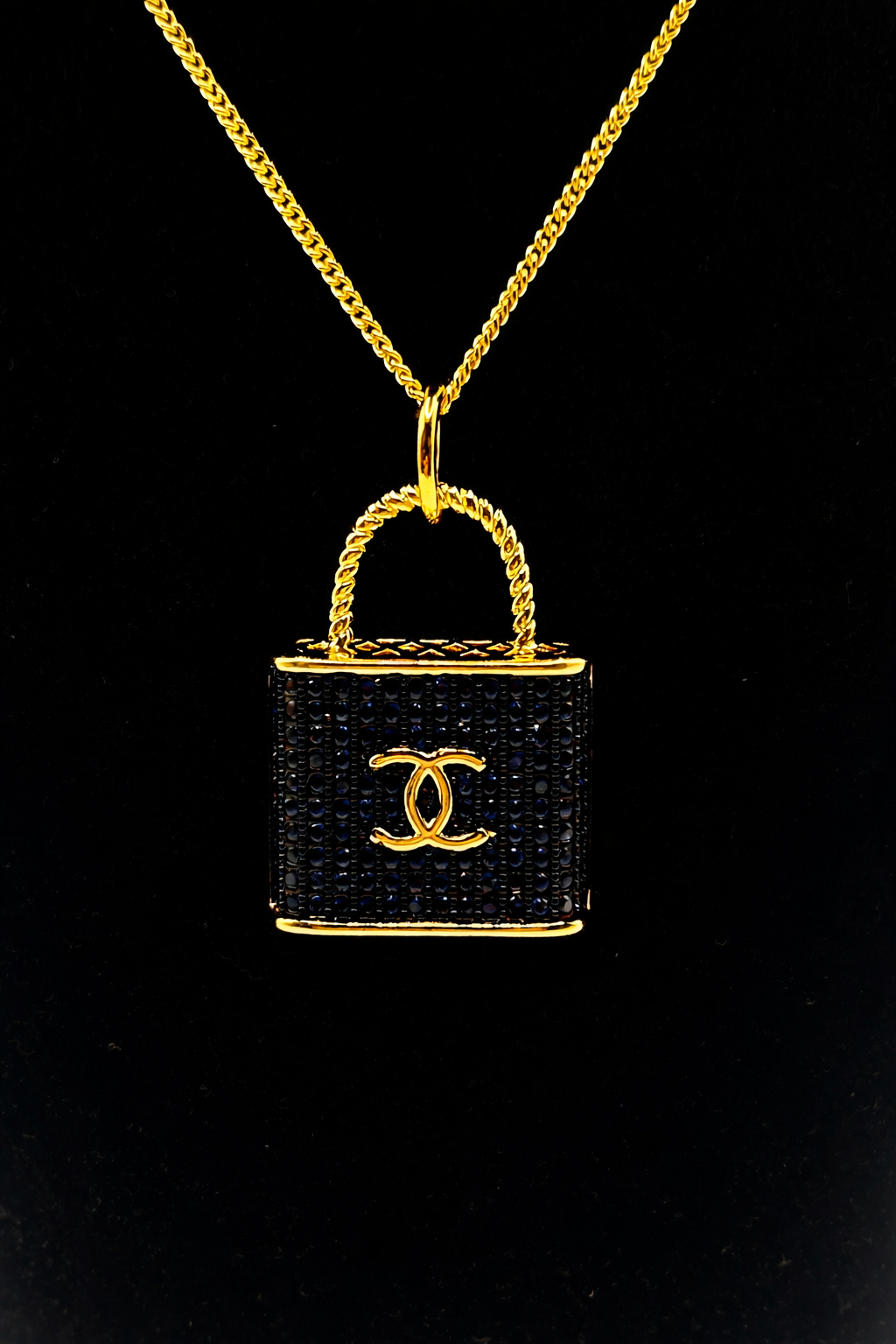 Mini Padlock Charm Pendant Necklace – Gold Colored