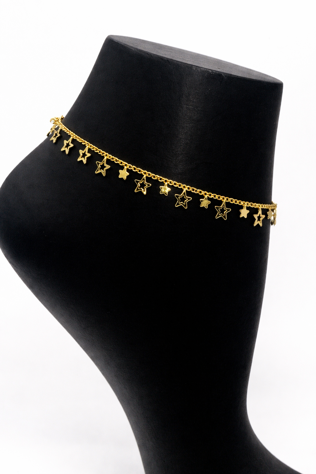 Star Charm Anklet – Gold Colored