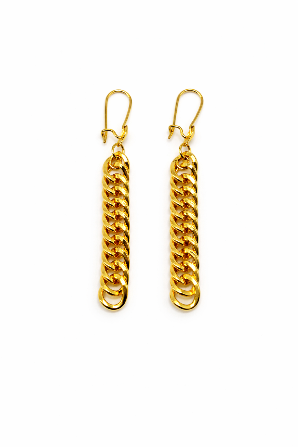 Classic Chain Drop Earrings – Gold Colored