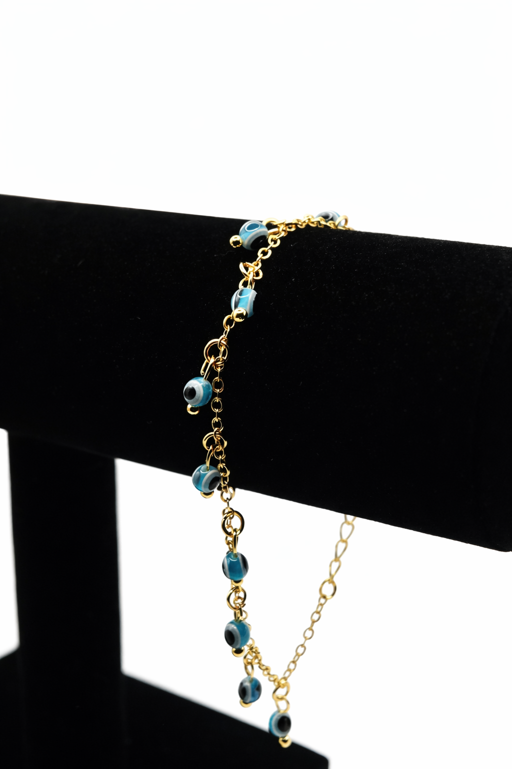 Evil Eye Charm Chain Bracelet – Gold Colored