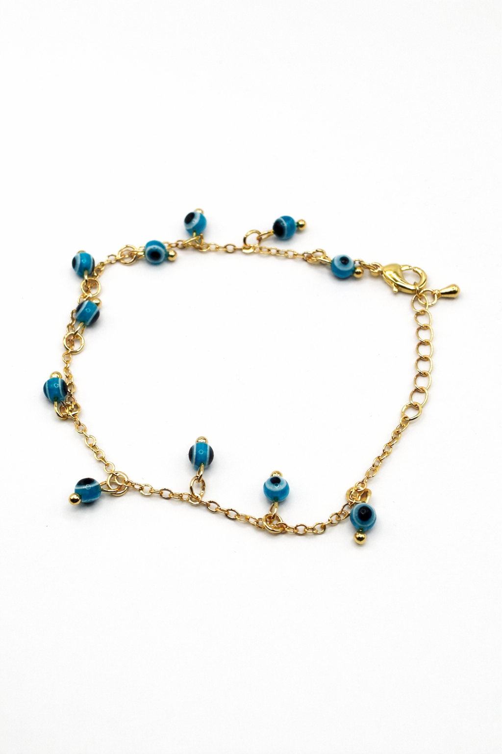 Evil Eye Charm Chain Bracelet – Gold Colored