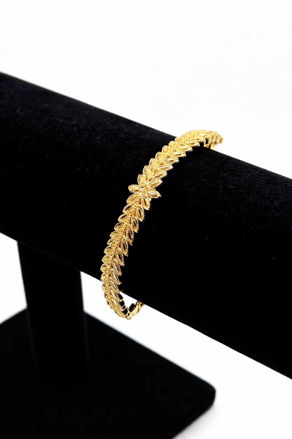 Floral Filigree Adjustable Bracelet – Gold Colored
