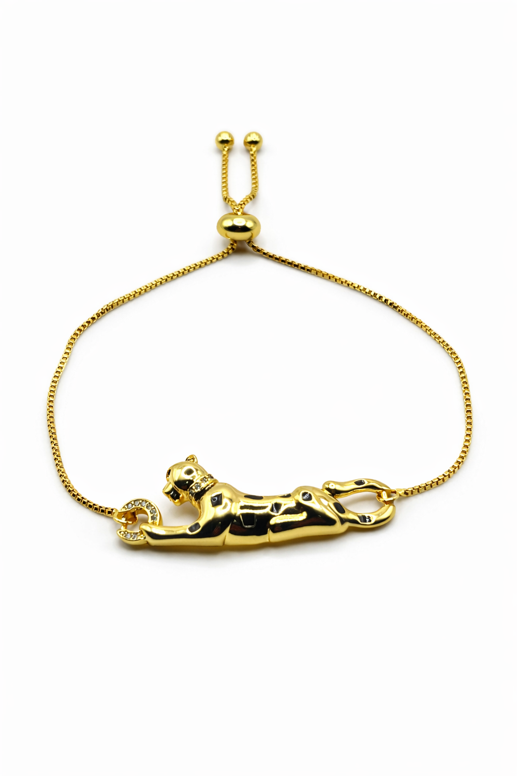 Panther Link Adjustable Bracelet – Gold Colored