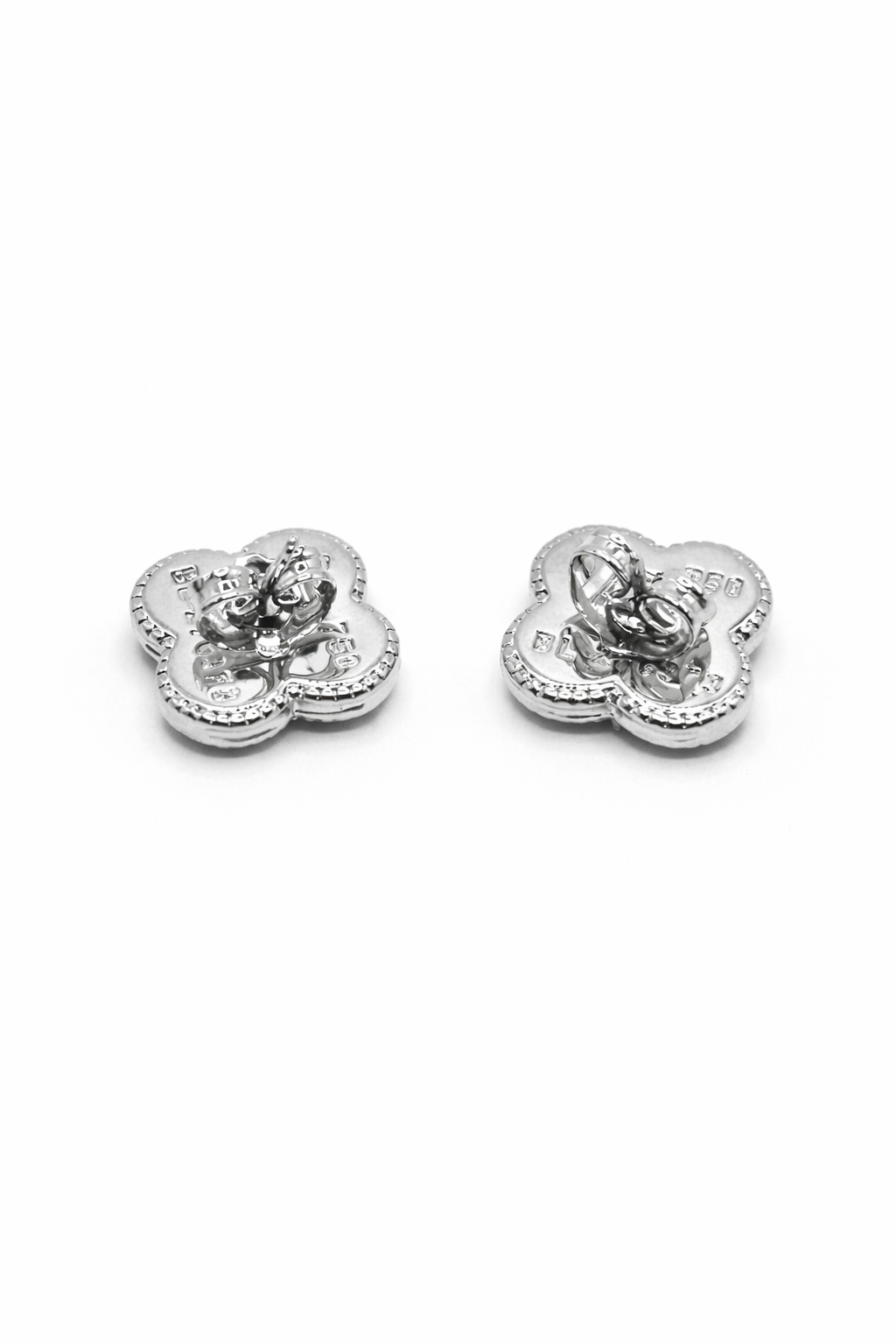 Clover Stud Earrings – Green & Gold Colore