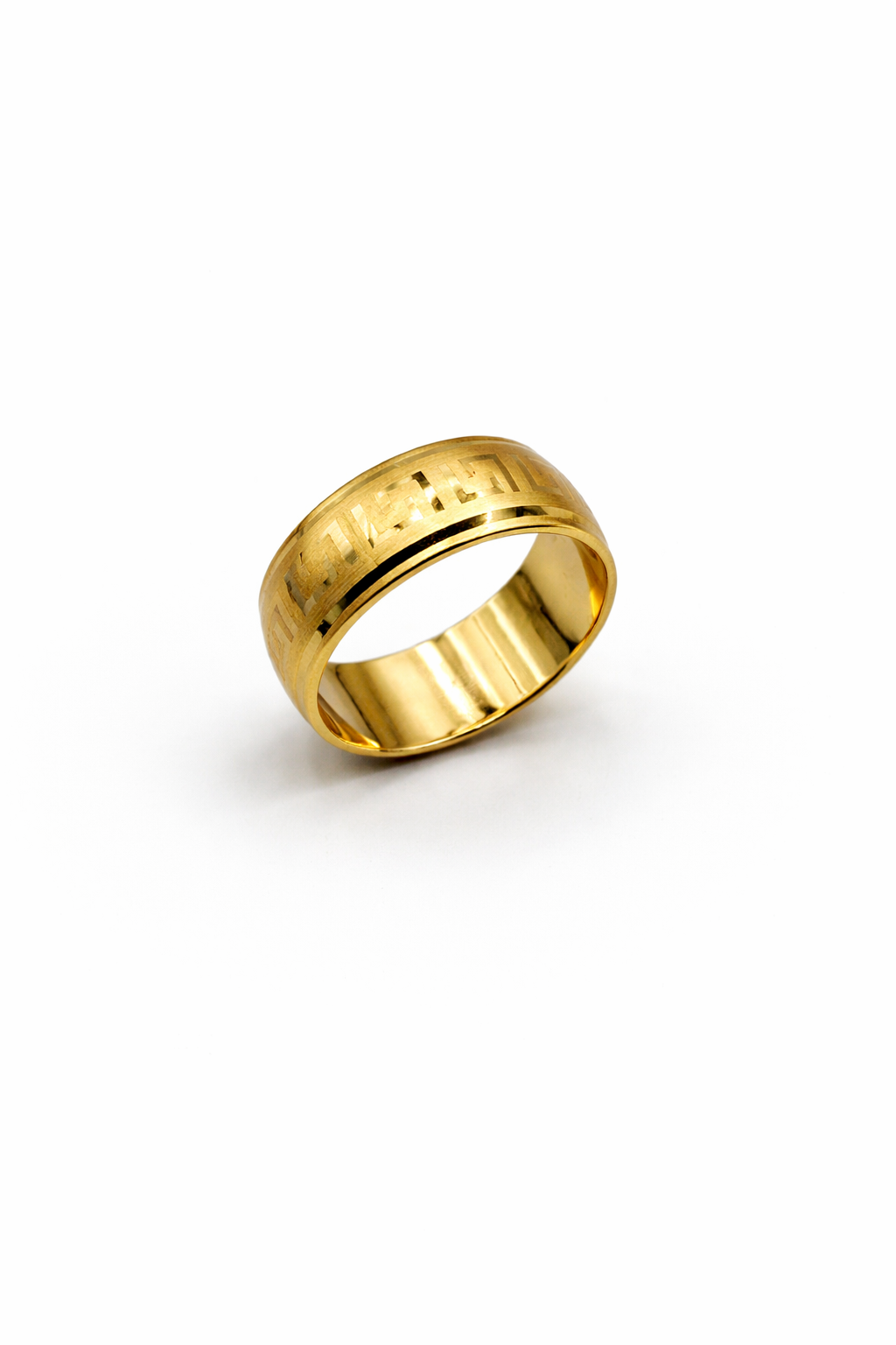 Classic Greek Key Band – Gold Plated