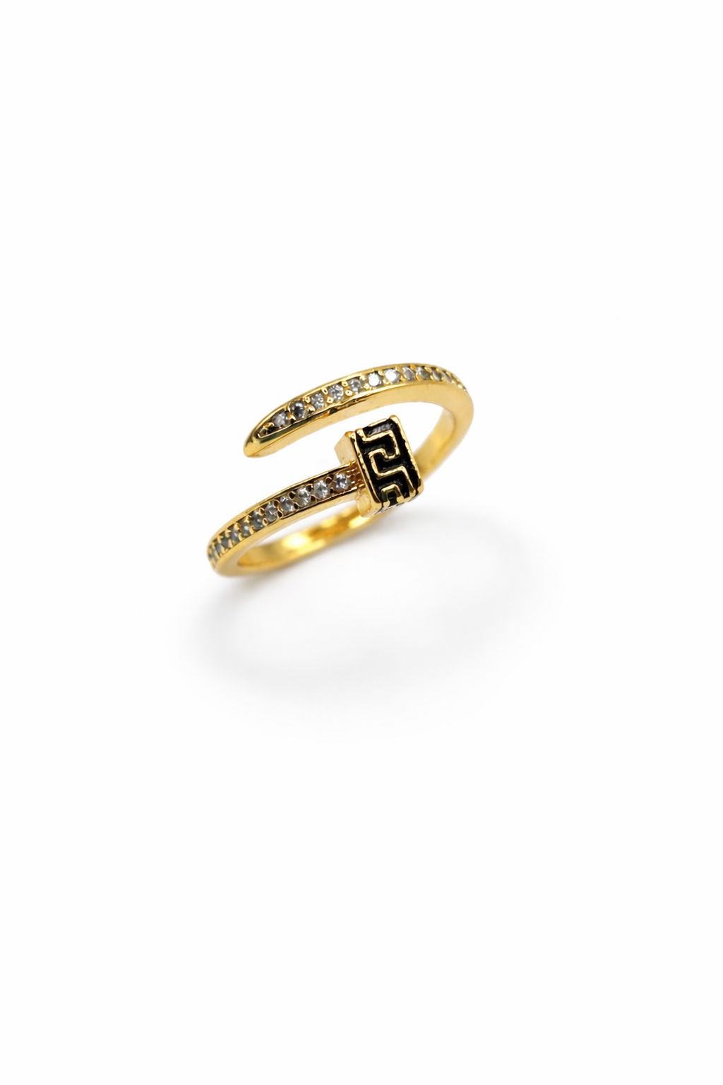 Adjustable “C” Crystal Ring