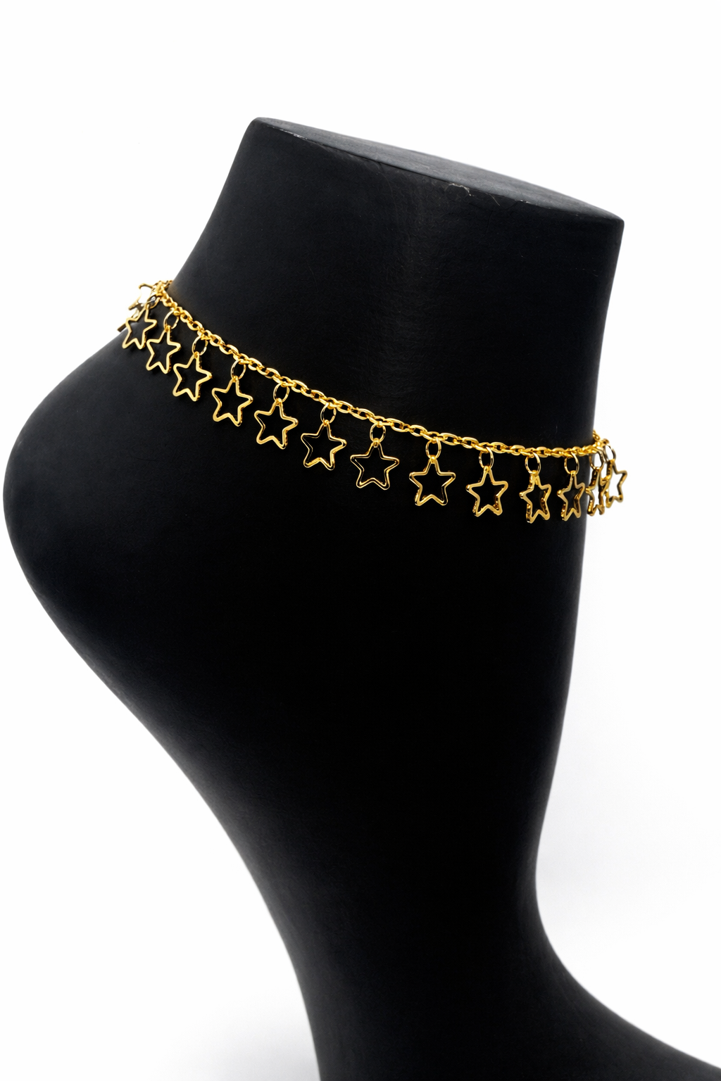 Star Charm Chain Anklet – Gold Colored