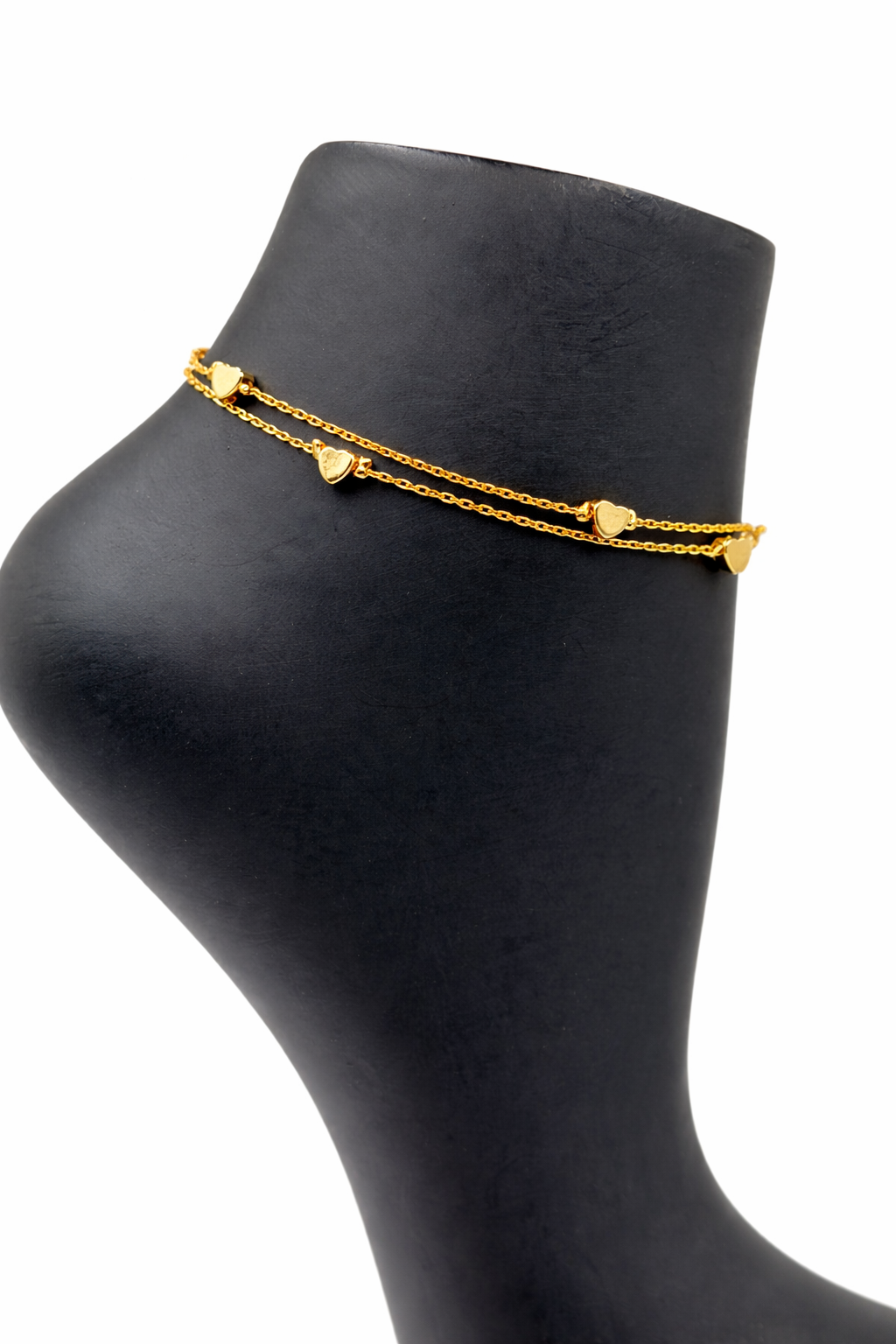 Double Layer Charm Link Necklace – Gold Colored