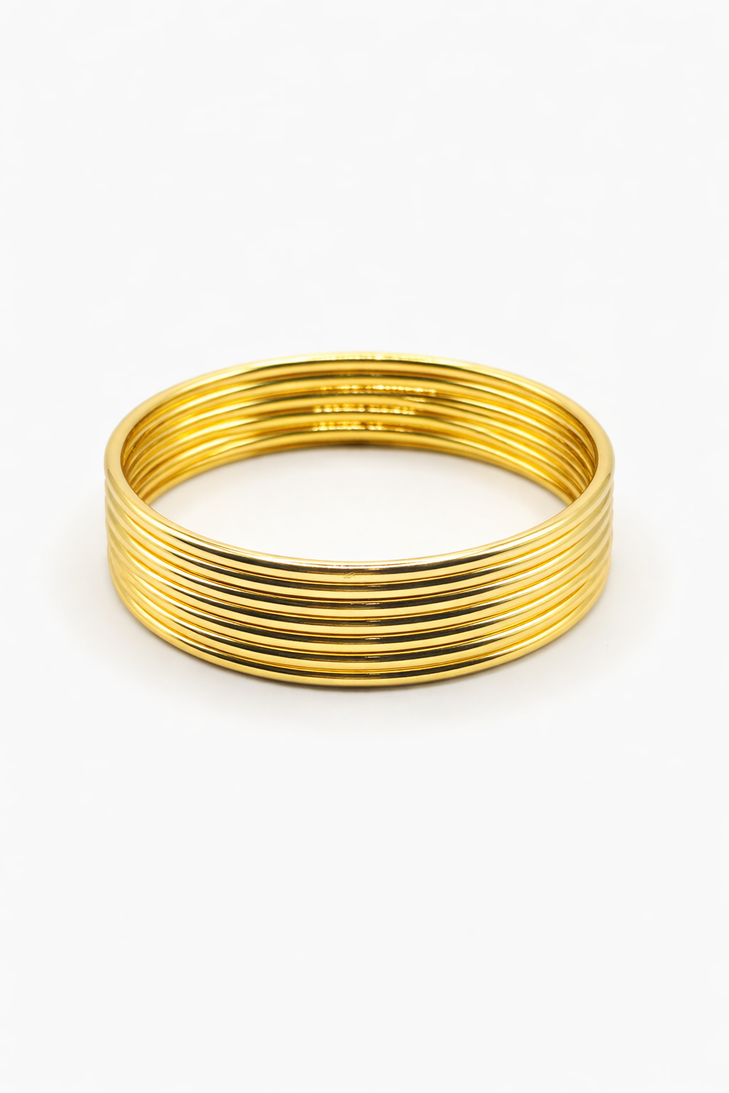 Kids Slim Classic Bangle Set – Gold Colored