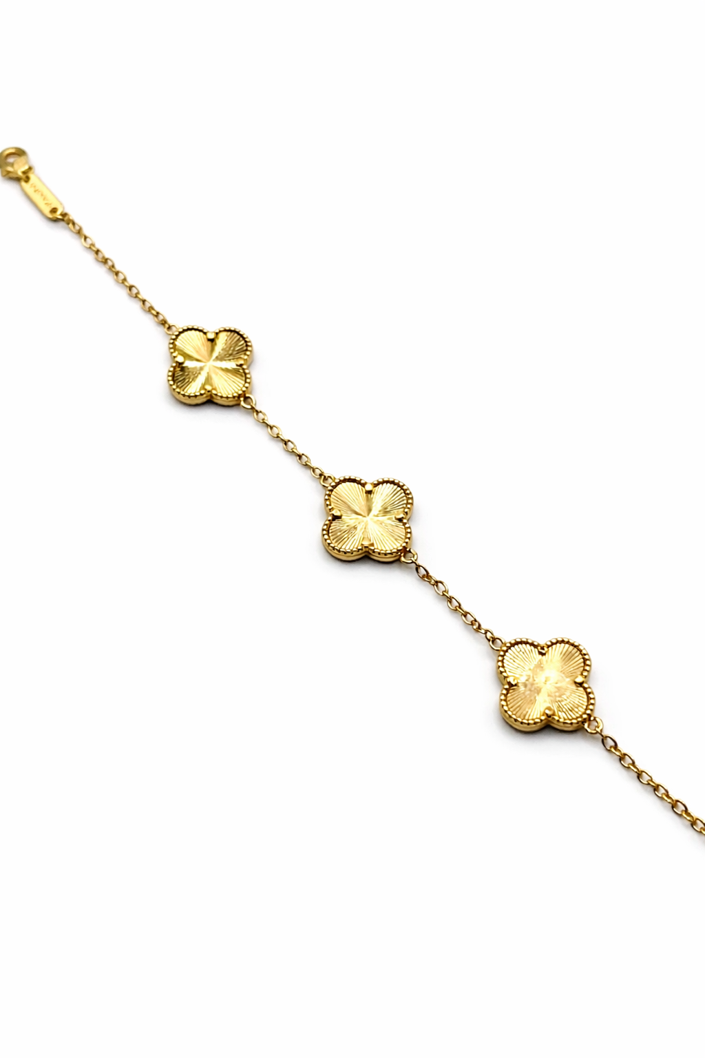 Four Leaf Clover Chain Bracelet – Gold Colored
