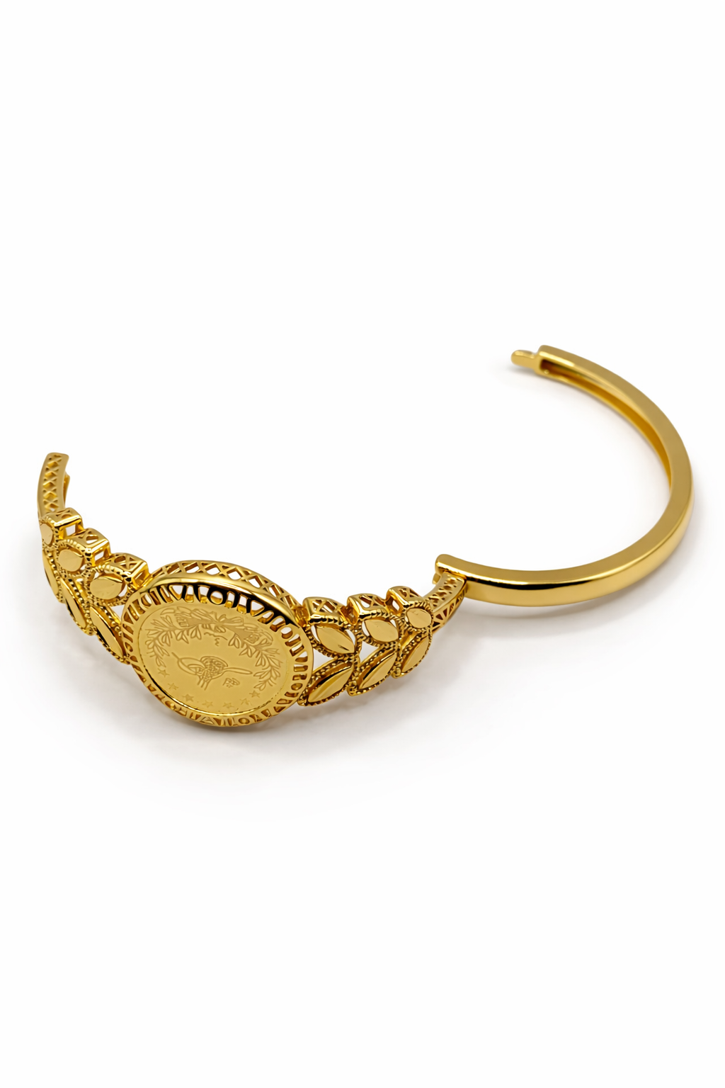 Coin Leaf Bracelet and Ring Set – Gold Colored