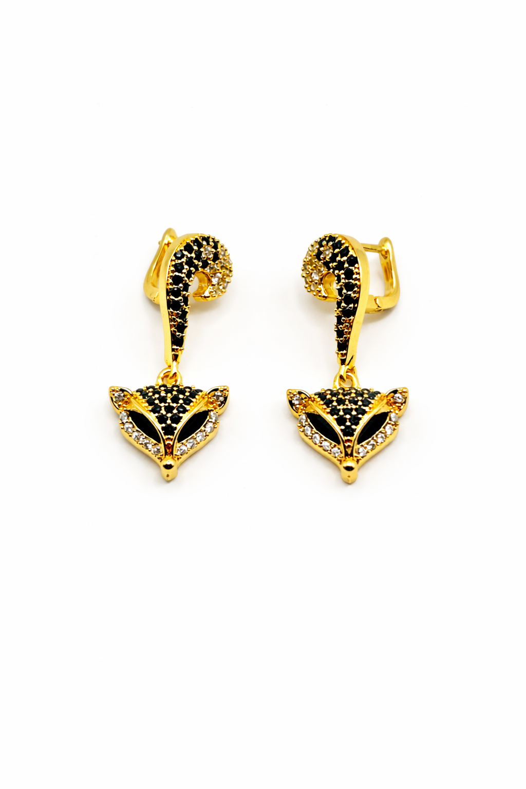 Fox Drop Statement Earrings – Gold Colored.