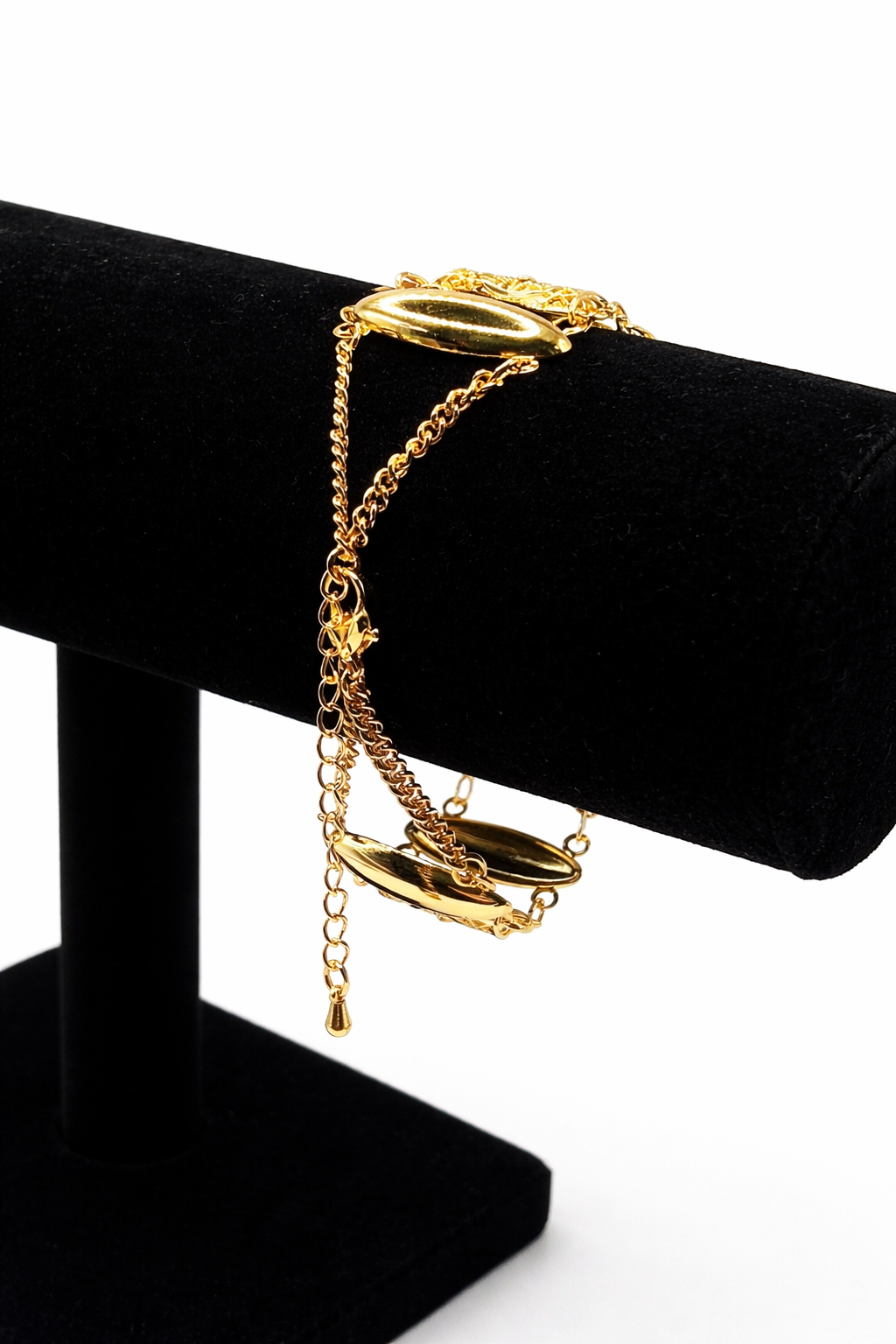 Ornate Filigree Link Bracelet – Gold Colored