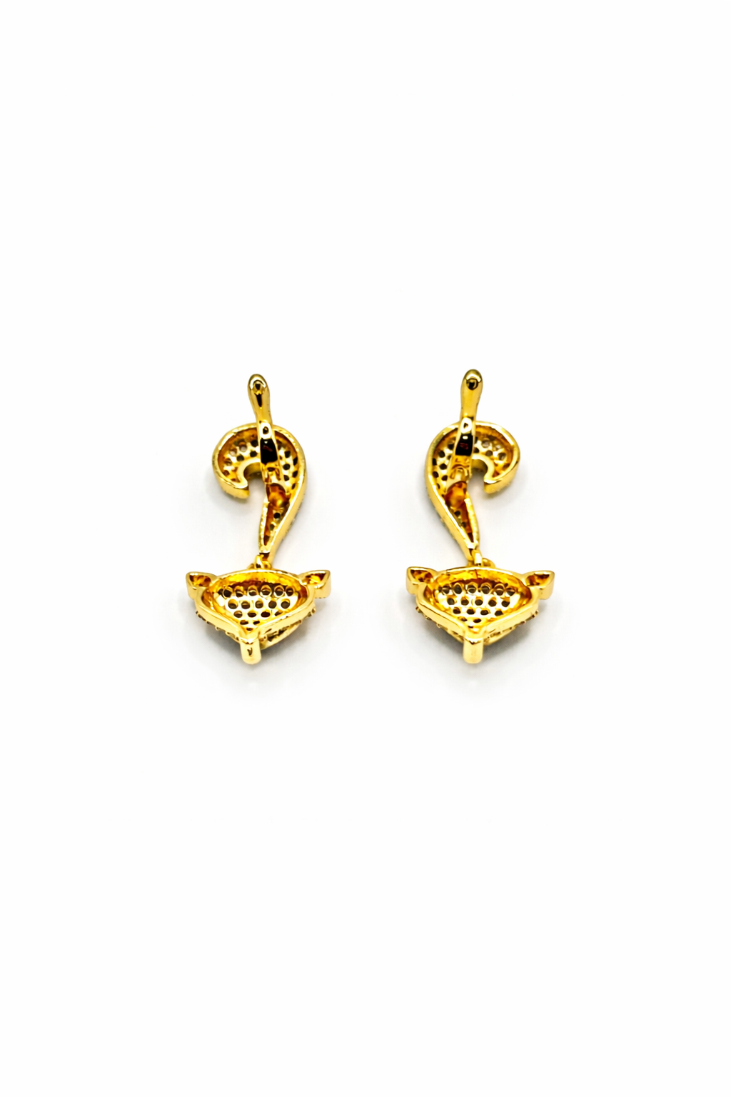 Fox Drop Statement Earrings – Gold Colored.