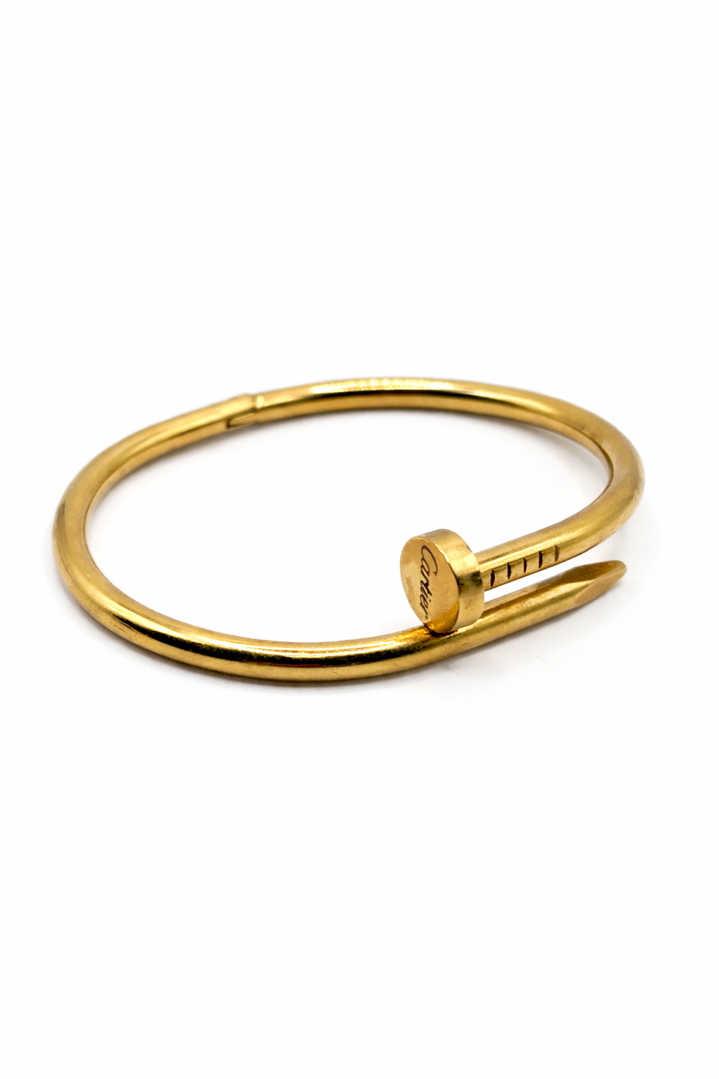 Nail Design Bangle Bracelet – Gold Colored