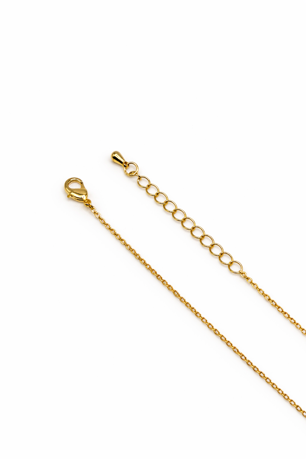Crystal Bar Logo Charm Necklace – Gold Colored