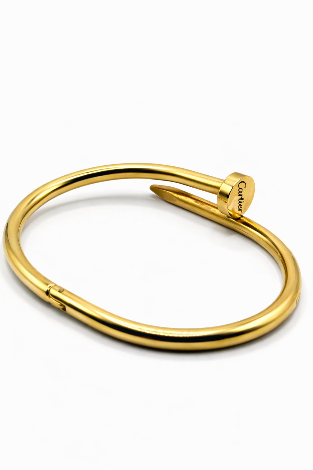 Nail Design Bangle Bracelet – Gold Colored