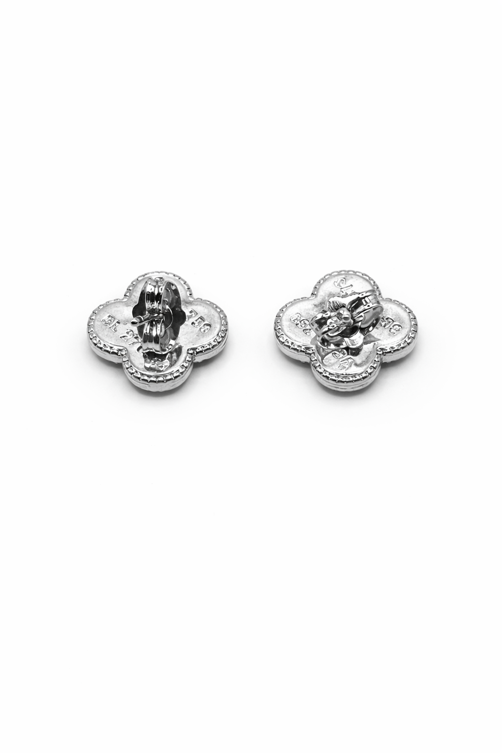 Clover Stud Earrings – Gold Colored & Black