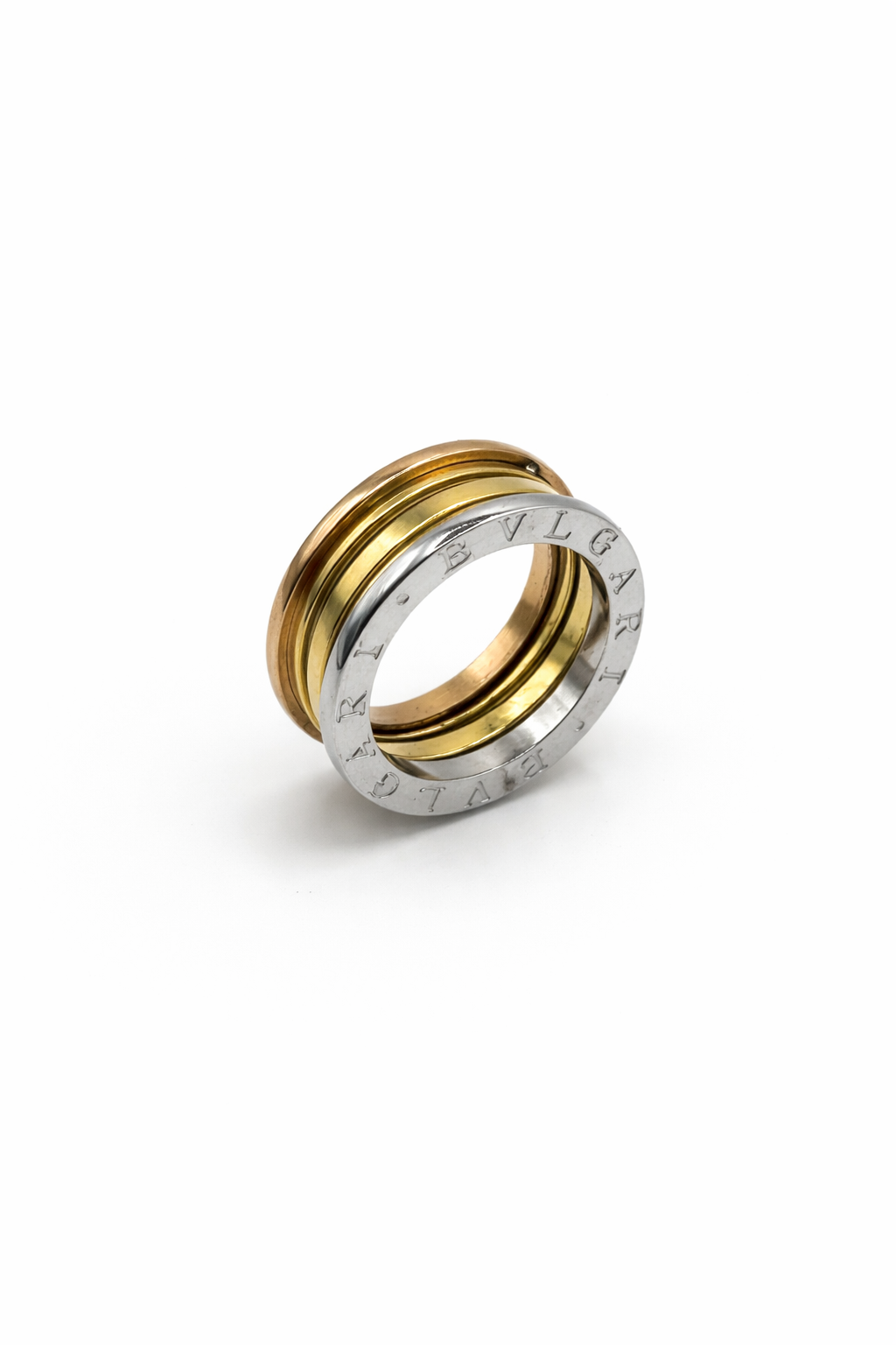 Two-Tone Engraved Band Ring