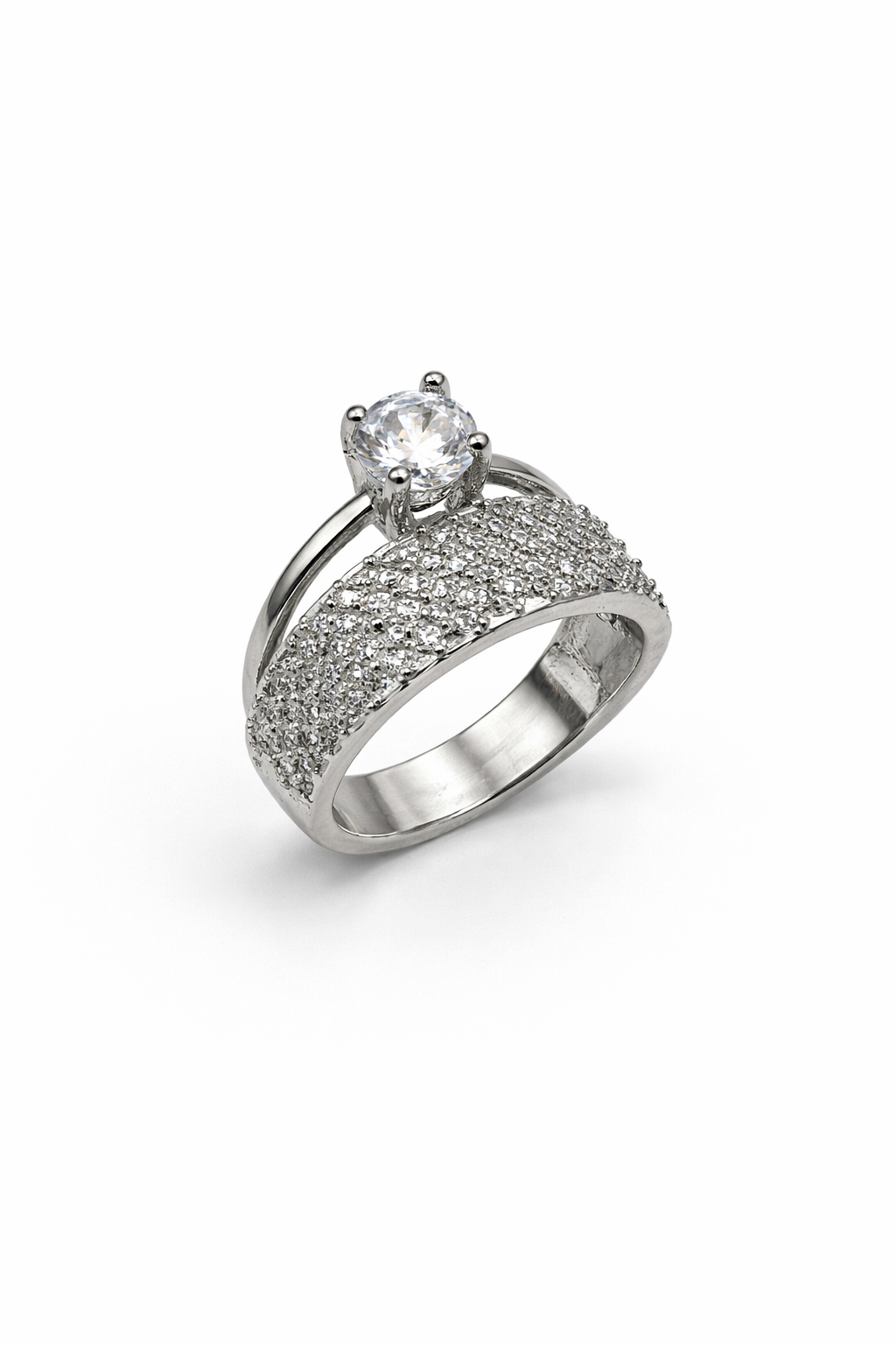 DUPE - Pavé Crystal Solitaire Rings - Set