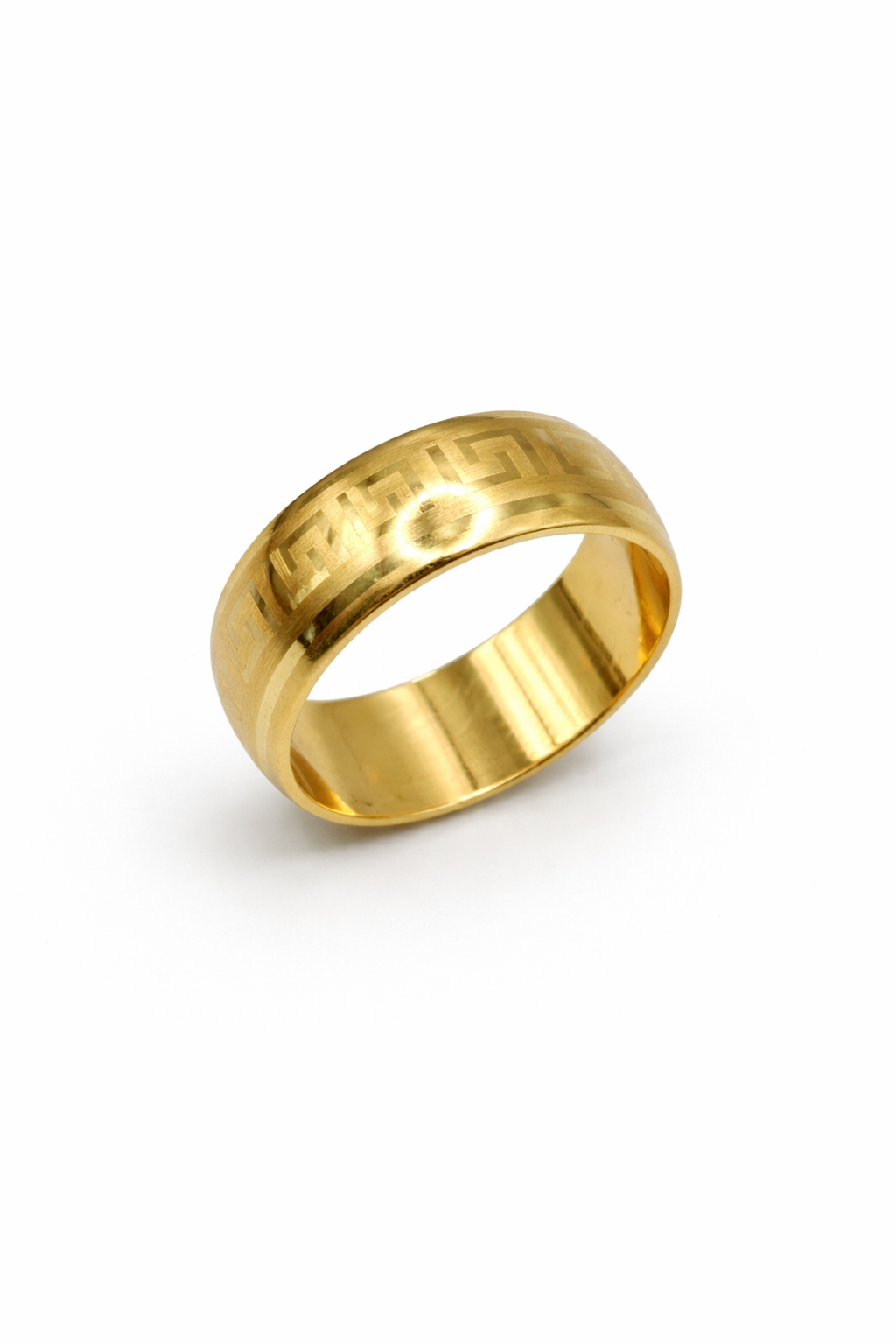 Greek Key Band Ring