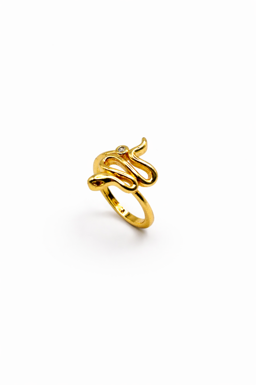 Abstract Wave Statement Ring – Gold Colored