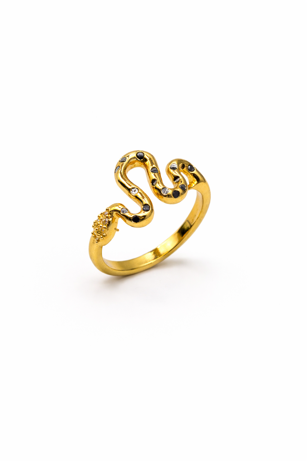 Midnight Serpent Ring – Gold Colored
