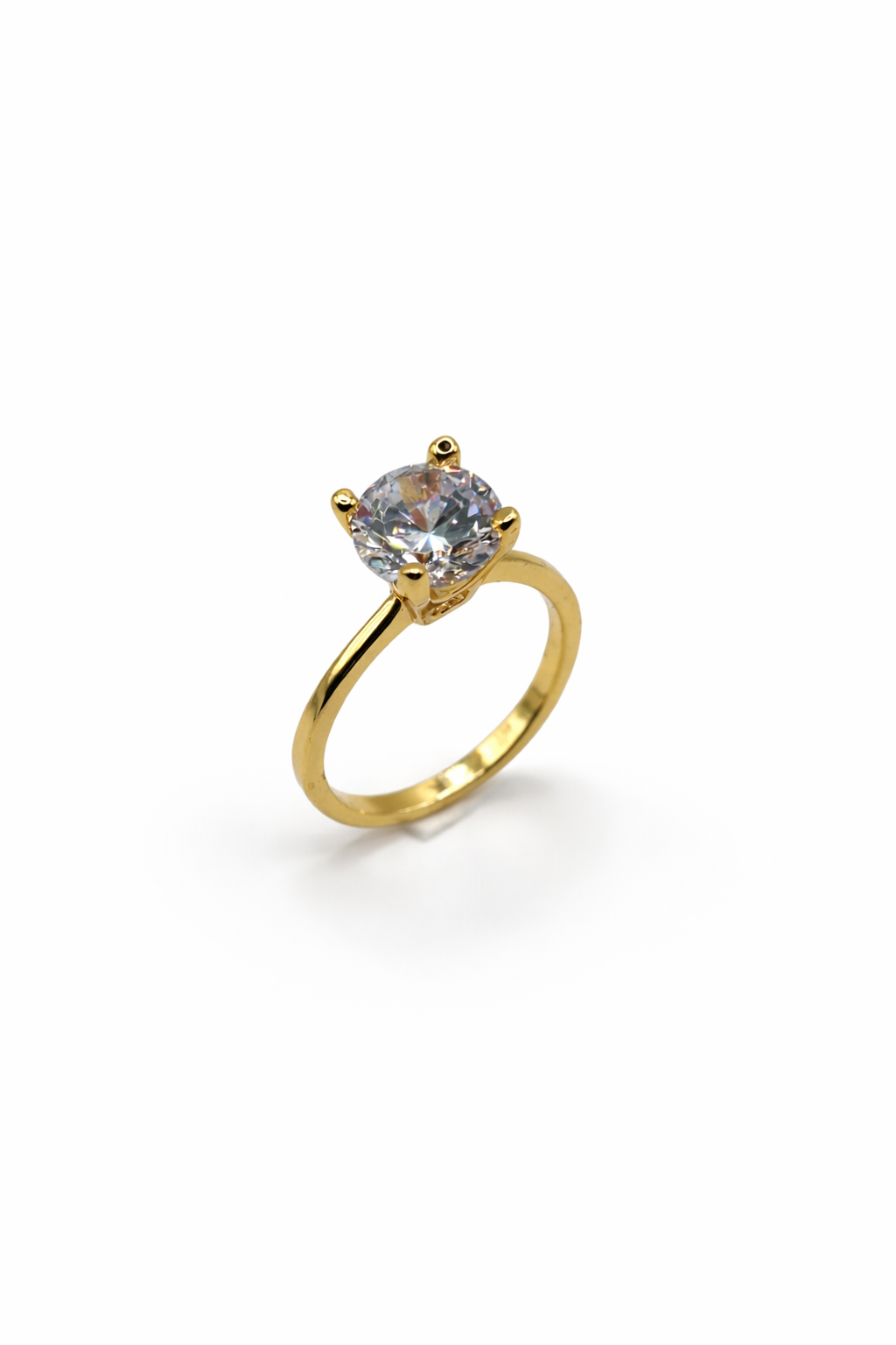 Classic Solitaire Ring – Gold Colored