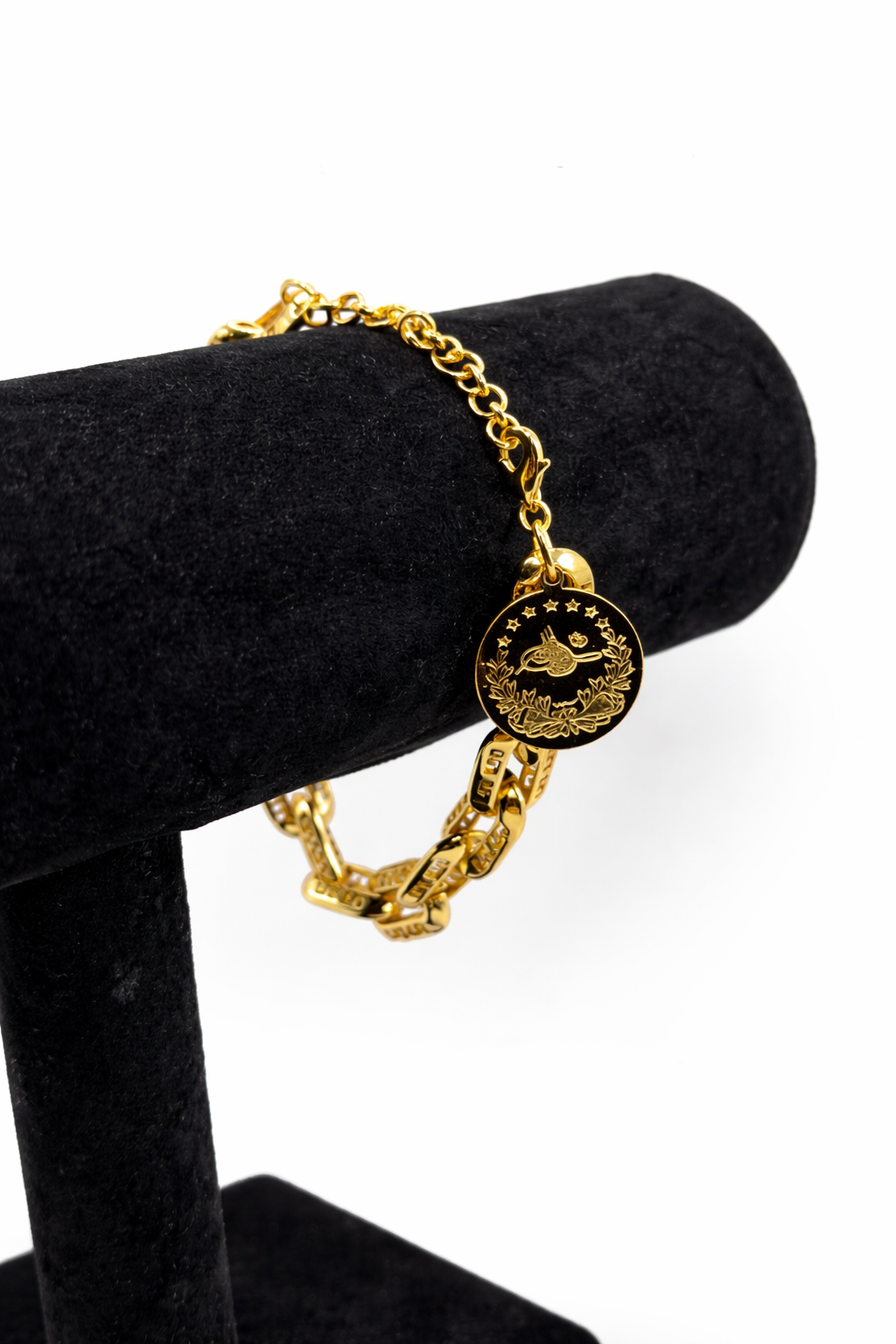 Greek Link Chain Bracelet – Gold Colored