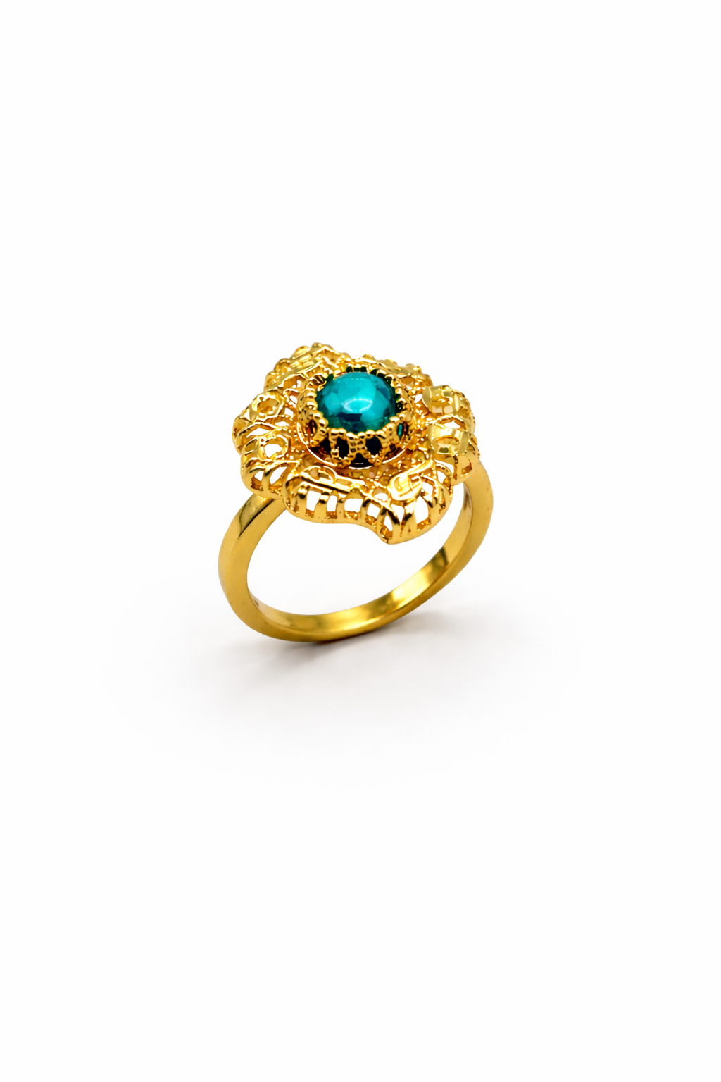 Vintage Emerald Crown Ring