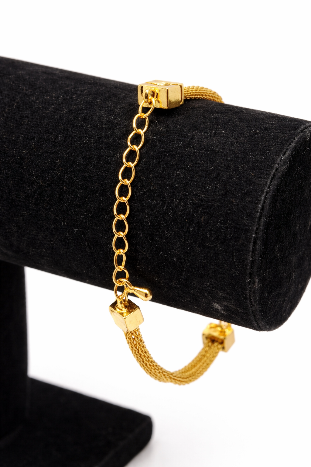 Bull Head Pendant Bracelet with Crystal Circle – Gold Colored