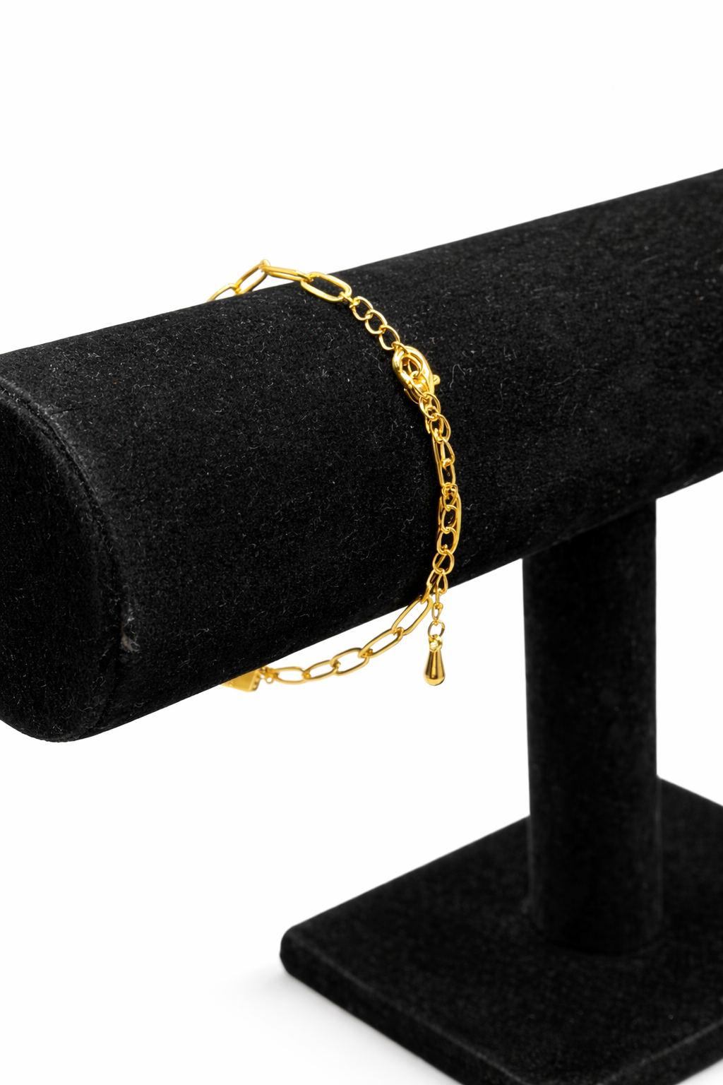 Interlocking Hexagon Link Bracelet – Gold Colored
